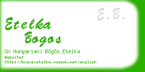 etelka bogos business card